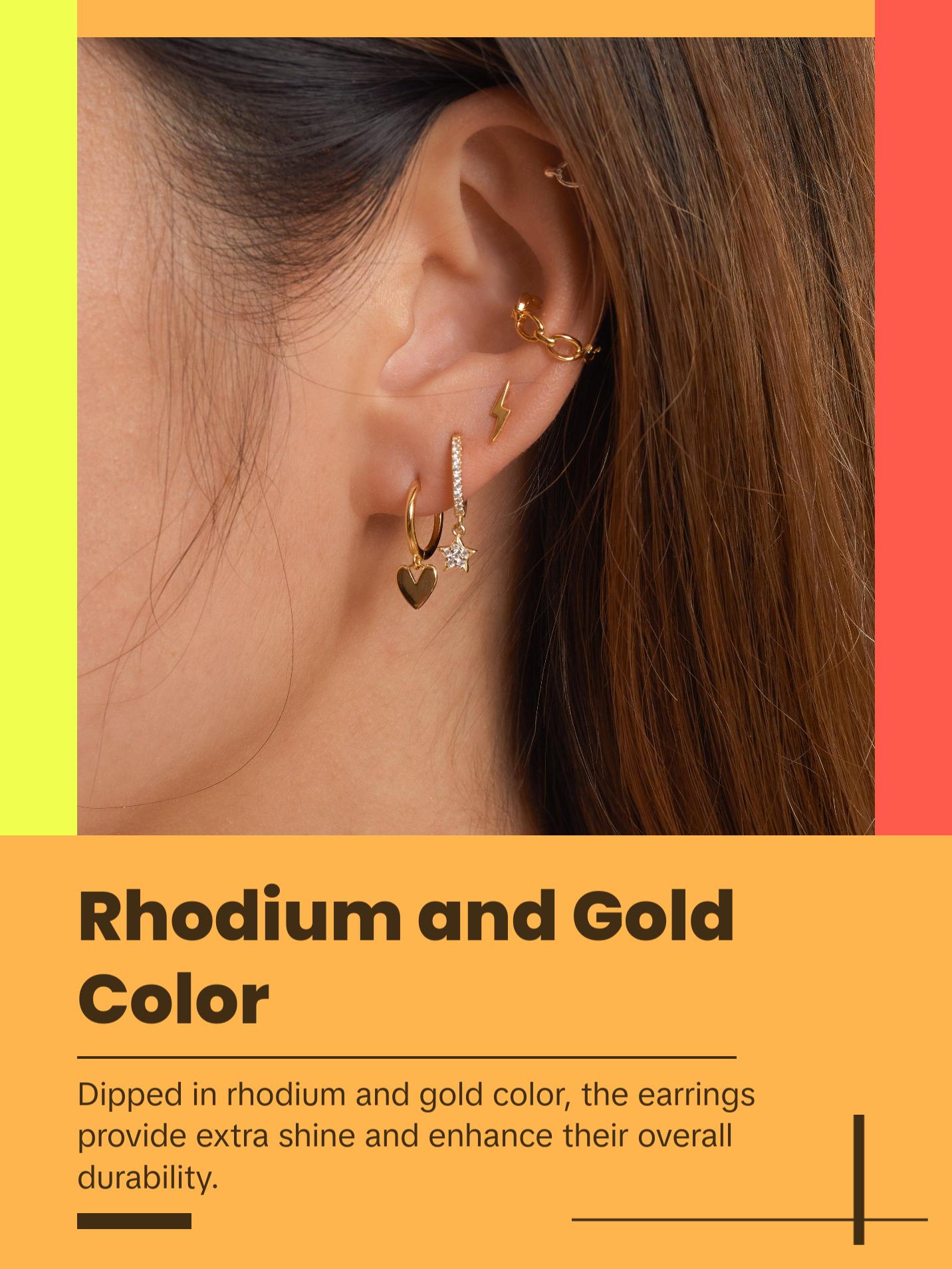 Tiny Lightning Bolt Stud Earrings