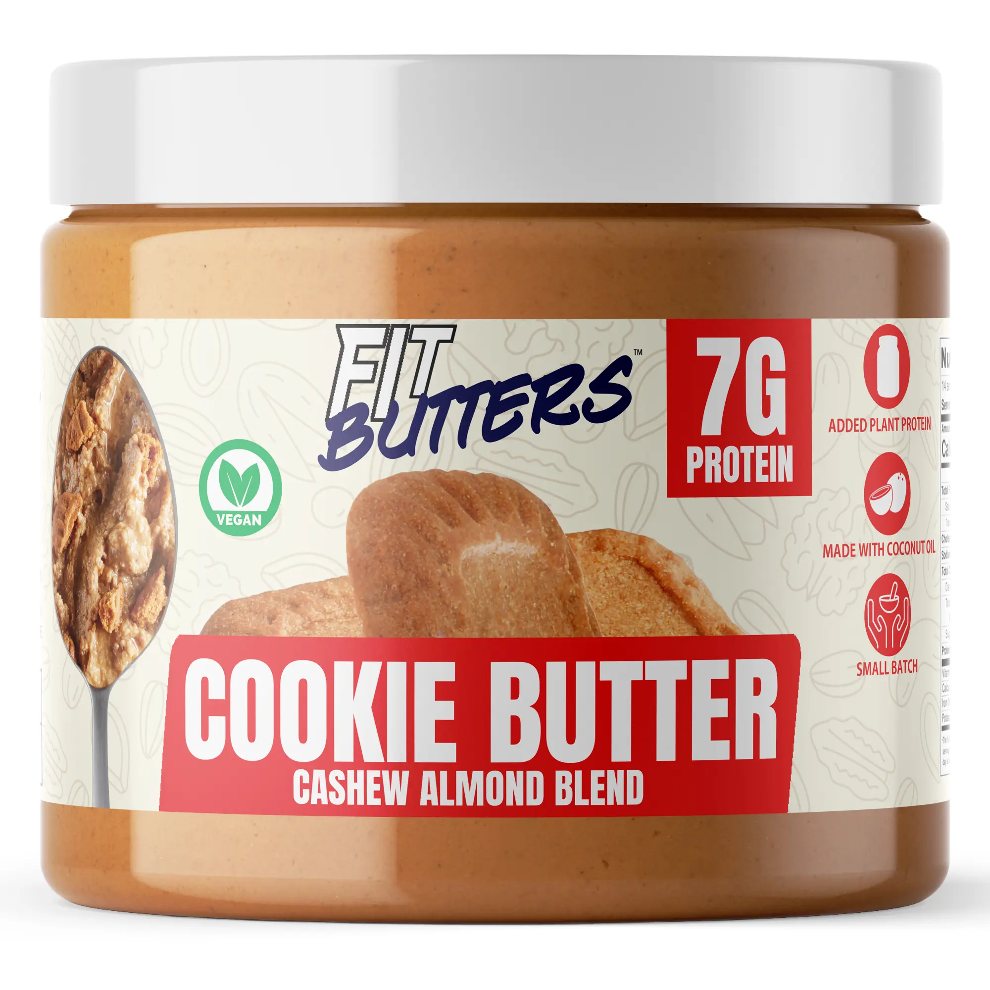 Fit Butters Cookie Butter Cashew Almond Butter (Vegan) Spread