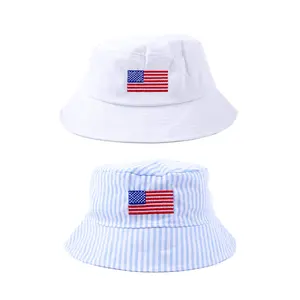 Kids Flag Sun Hat for Kids - Cute Patriotic Sun Protection