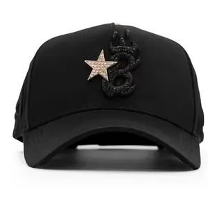 BARBAS HATS MEN B Star Black Snapback