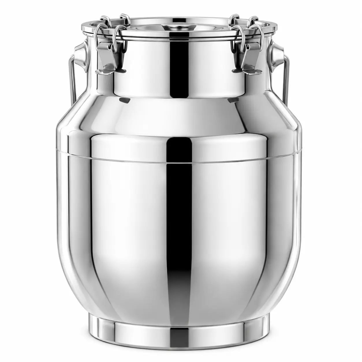 304 Stainless Steel Milk Can / Wine Storage Barrel / Large Liquid Storage Container – Features Locking Sealed Lid and Handles; Suitable for Tea Storage and as a Sealed Food Storage Container for Home and Commercial Use