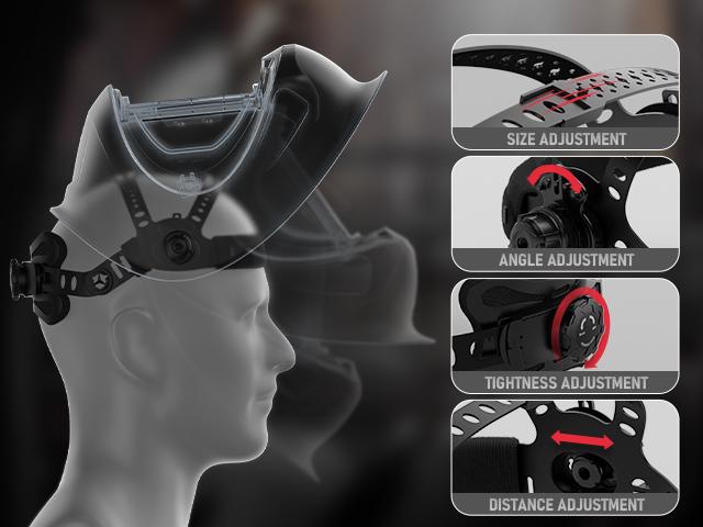 YESWELDER LYG-Q800D Panoramic Auto Darkened Welding Helmet with Side View | True Color Lens & 4 Sensors Welding Mask | Wide Shade 4/5-13 Welding Hood for TIG MIG ARC Cut Grind