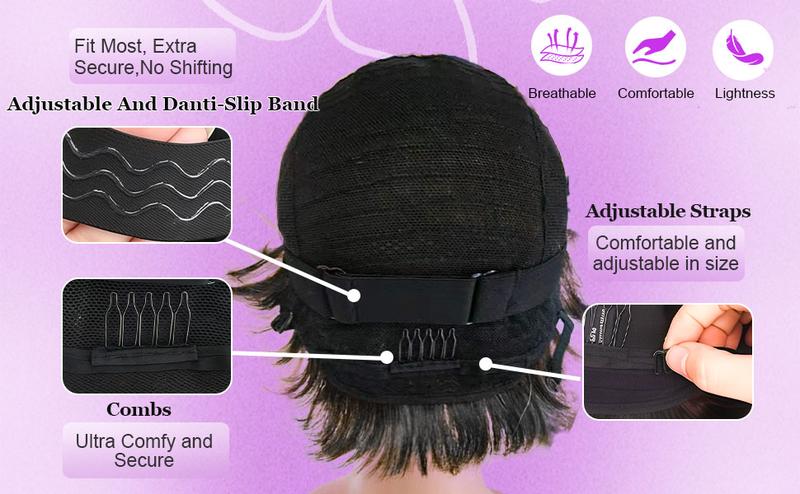 ShowRealHair Wig 036 Pickled Color Pixie Cut Wigs Pixie Wigs Human Hair Coiffure Wigs for Black Women Pickled Color Short Hair Pixie Cut Style Pixie Wigs Pixie Cut Layered Wig Glueless Wig NYC Short Wigs for Black Women