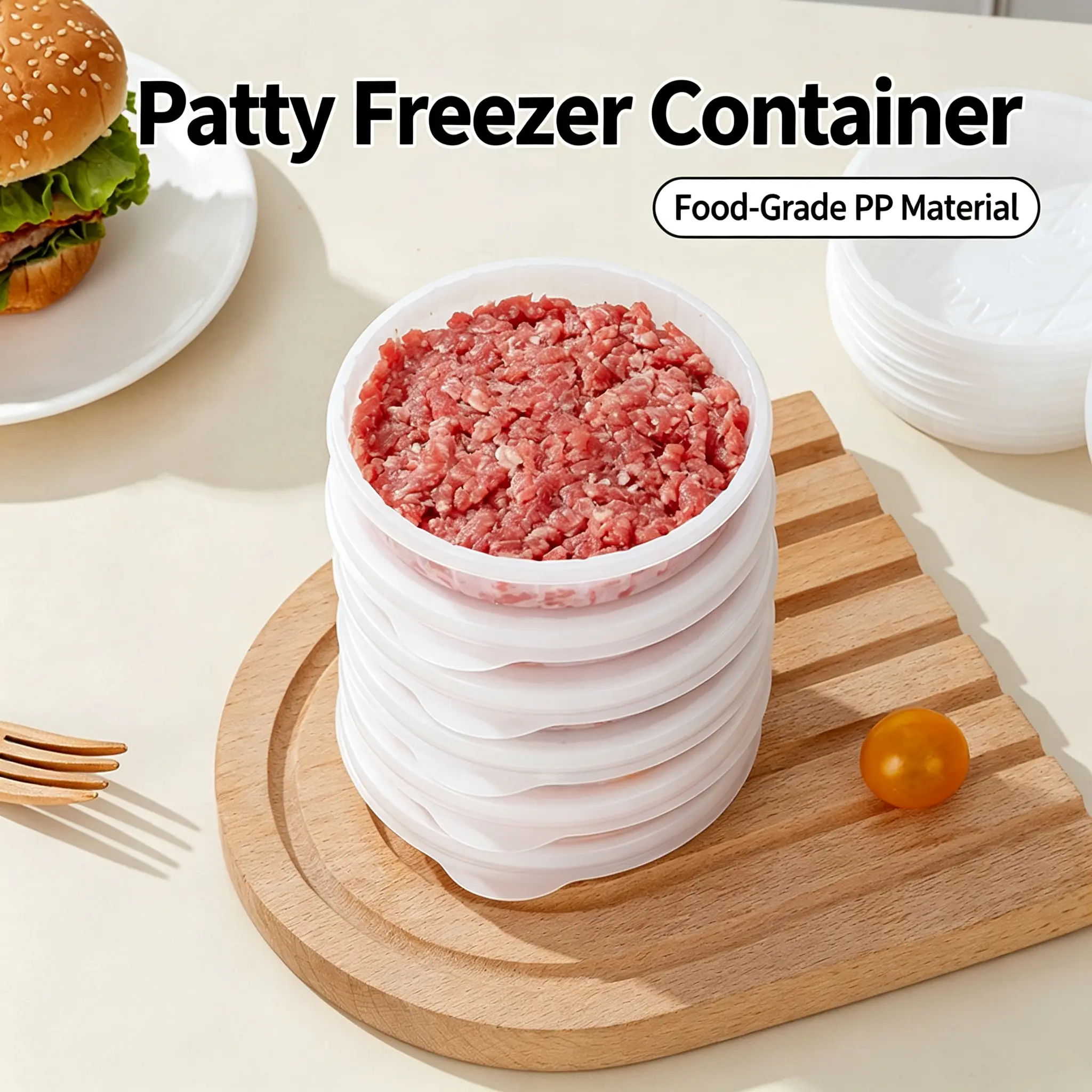 Hamburger Press Patty Maker Freezer Containers - All In One Convenient Package - 10 Pieces Set Hamburger Patty Mold - Essential Tool to Make hamburger Patties – Ideal BBQ Gift For Family And Friend