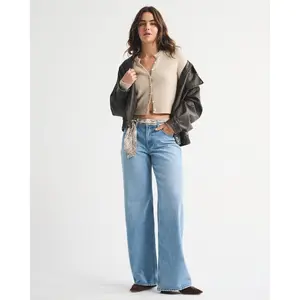 Abercrombie & Fitch Low Rise Ultra Loose Scarf Belted Jean