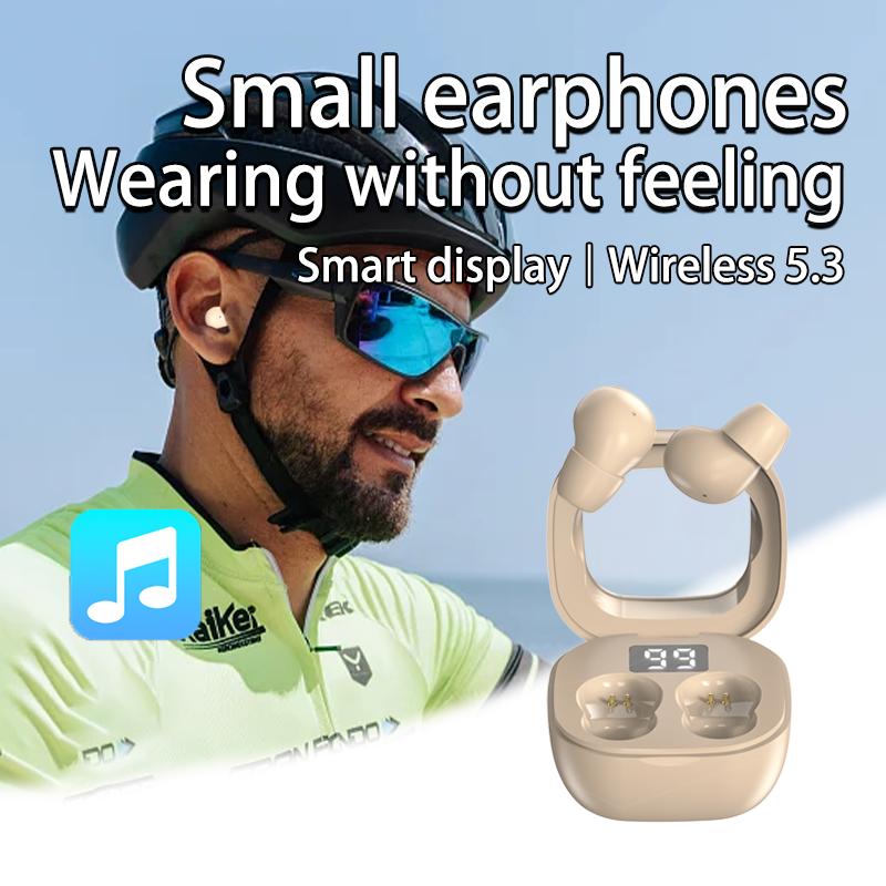 MSHUKCOE SK19 This year's new model - ultra-small invisible sleep earplugs | 0.08 ounces, suitable for side sleepers, with noise cancellation function - 25-hour battery life! Discreet Office Earbuds in-ear summerwins Gift Privacy Gift Silicone Lightweight