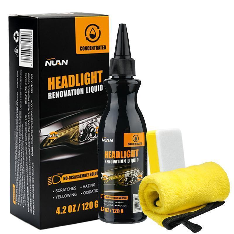 NUAN Auto Headlight Polishing Wax – Wipe Away Fog, Oxidation & Scratches, Restore Crystal Clear Shine