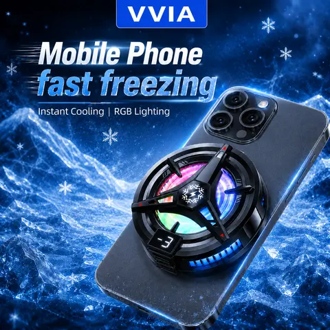 Plastic Cellphone Cooling Semiconductor Cooler with Magnetic Clip, 3-Speed Adjustable Control, High Thermal Efficiency, 2-In-1 Wearable Design, USB-A Power, Universal Mobile Compatibility for Different Devices