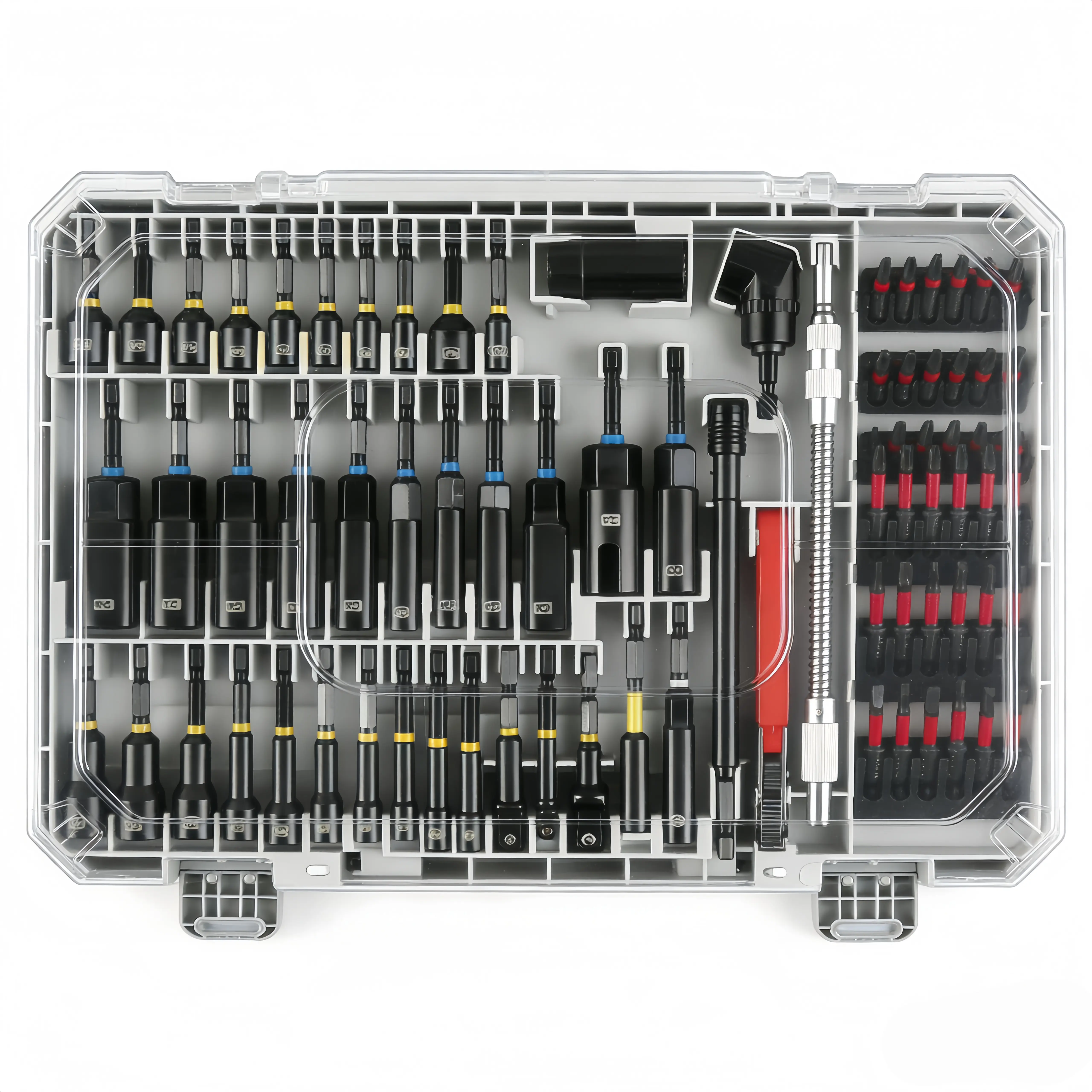 【FathersDayGift】80PCS / 86PCS Magnetic Impact Nut Driver & Socket Set – Metric & SAE, Deep Sockets, Power Bits, Heavy Duty Tool Set for DIY & Gift