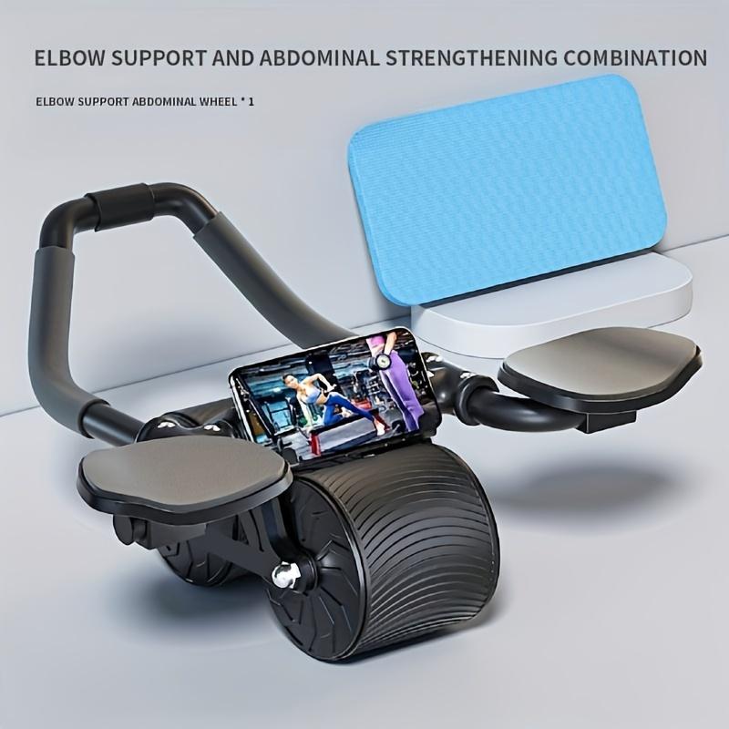 Ab Roller with Smart Features – Auto Return, Built-in Timer & Knee Support Mat for Core Training