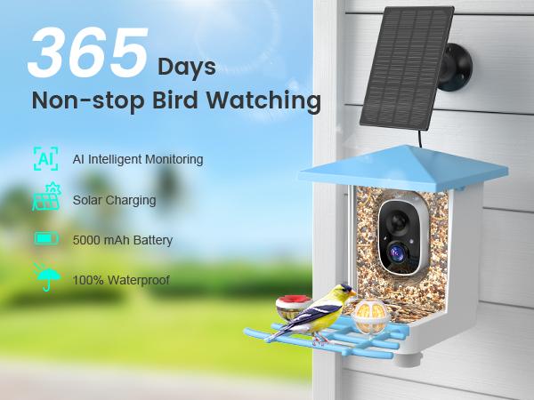 Smart Bird Feeder with Camera Series – AI-Powered, Solar, 2K/2.5K HD, Auto-Bird ID, Motion Alerts, Perfect Gift for Bird Lovers