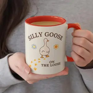 Silly Goose on the Loose Mug 11oz & 15oz, Cute Funny Gift Perfect for Birthdays, Holidays, Colleague, Friend, Bridal Party, Funny Quote Mug
