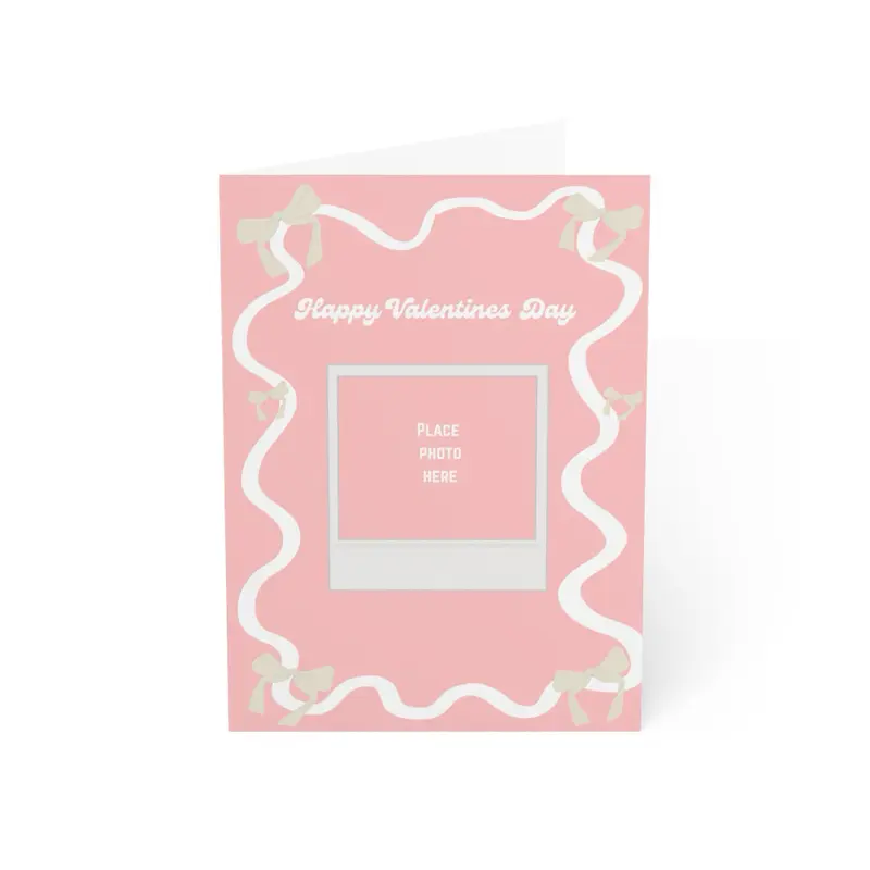Coquette Valentines Card | Customizable Photo Slot