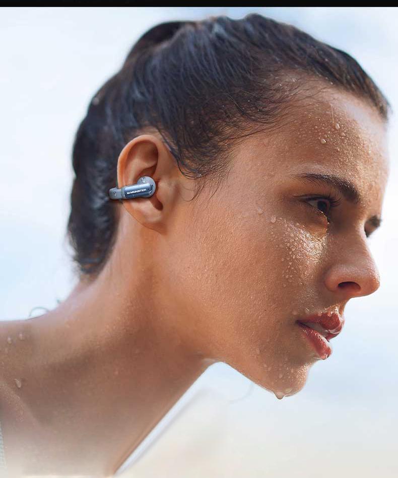 Monster Clip-On Open-Ear Wireless Earbuds, Bluetooth 5.4 Headphones with ENC Noise Cancelling Mic, Ultra-Light Secure Fit, Small-Ear Friendly, Stable Comfort for Sports, Running & Workouts, Hi-Fi Stereo Sound, 40H Playtime,– New Year Gifts for Men & Women Monster Clip-On Open-Ear Wireless Earbuds, Bluetooth 5.4 Headphones with ENC Noise Cancelling Mic, Ultra-Light Secure Fit, Small-Ear Friendly, Stable Comfort for Sports, Running & Workouts, Hi-Fi Stereo Sound, 40H Playtime,– New Year Gifts for Men & Women