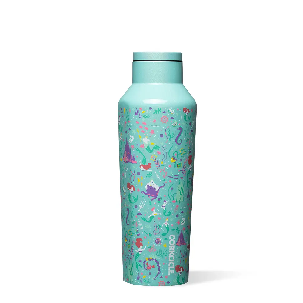 Disney Princess Kid-Size Canteen Vacuum-Insulated Water Bottle - Gym-Bag Ready Drinkware Flasks, Thermal Cold/Hot Hold, Great for Home, Office, Gym Days