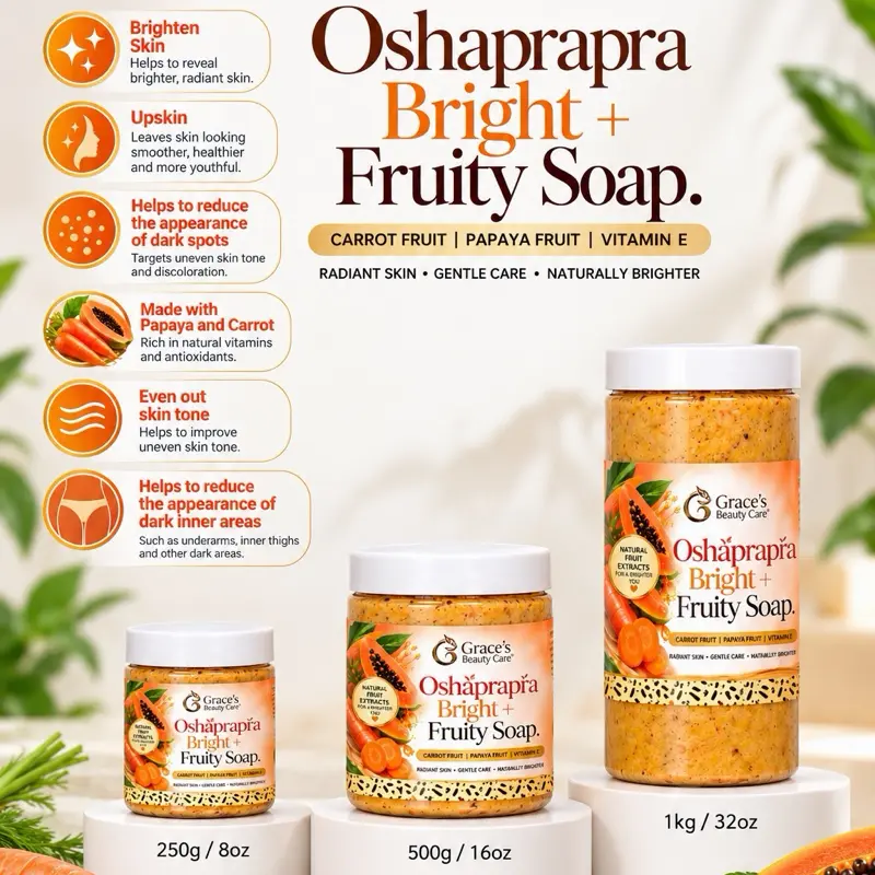 Oshaprapra Bright + Fruit Soap - Skincare Tool for Comfort and Skin Repair