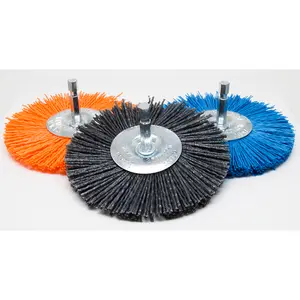 4" x 1/4" Mandrel - Mounted Nylon Wire Wheel