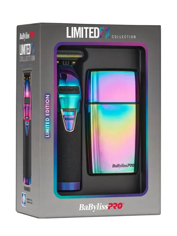 BaBylissPRO LimitedFX Iridescent Trimmer & Double Foil Shaver Set #FXDUOFS2TRB