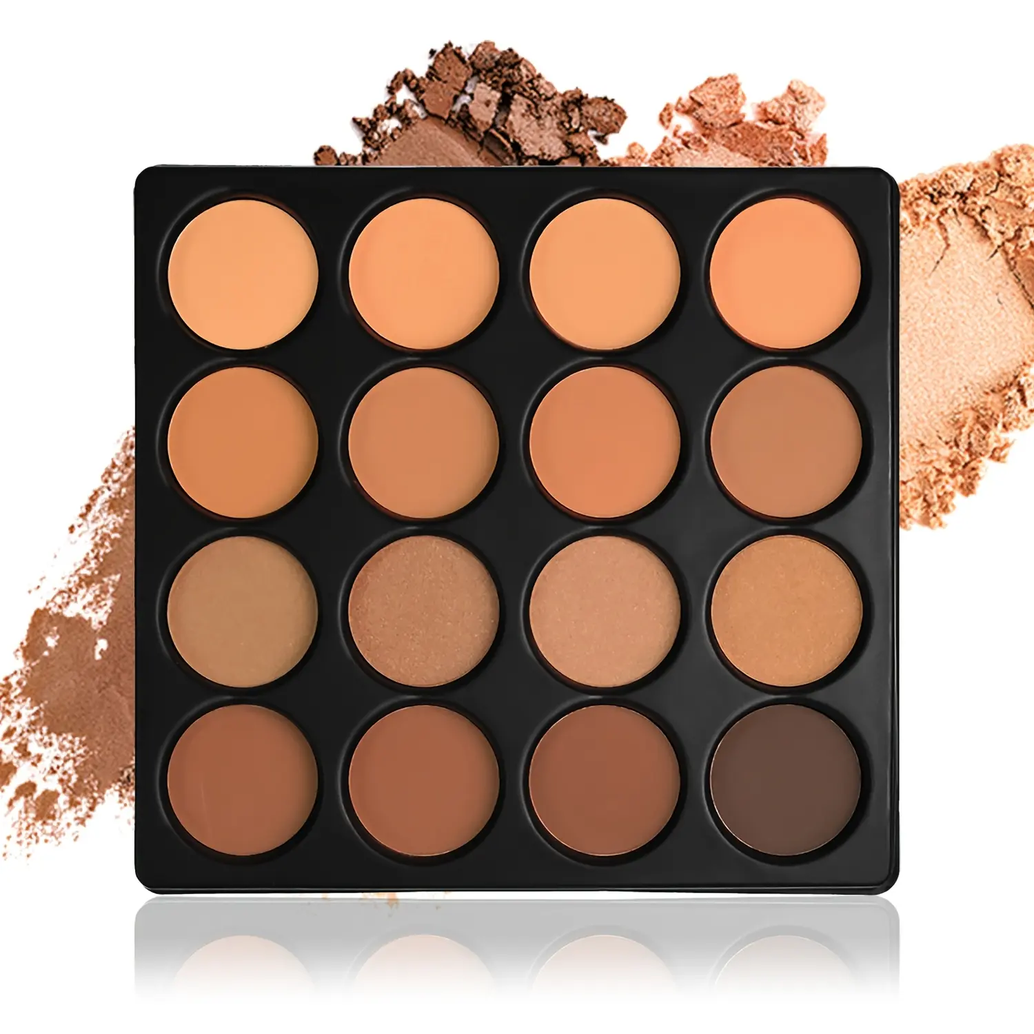 16-Color Contour Cosmetic Palette - Natural Matte Shading Makeup, Blend Easily Contouring Product for Stereo Face Sculpting with Multiple Shades