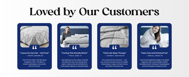 SLEEPHORIA Cooling Comforter King Size for Hot Sleepers & Night Sweats Luxury Lightweight Breathable Bedding All-Season Cool Blanket for Bed Reversible Cold & Soft Touch