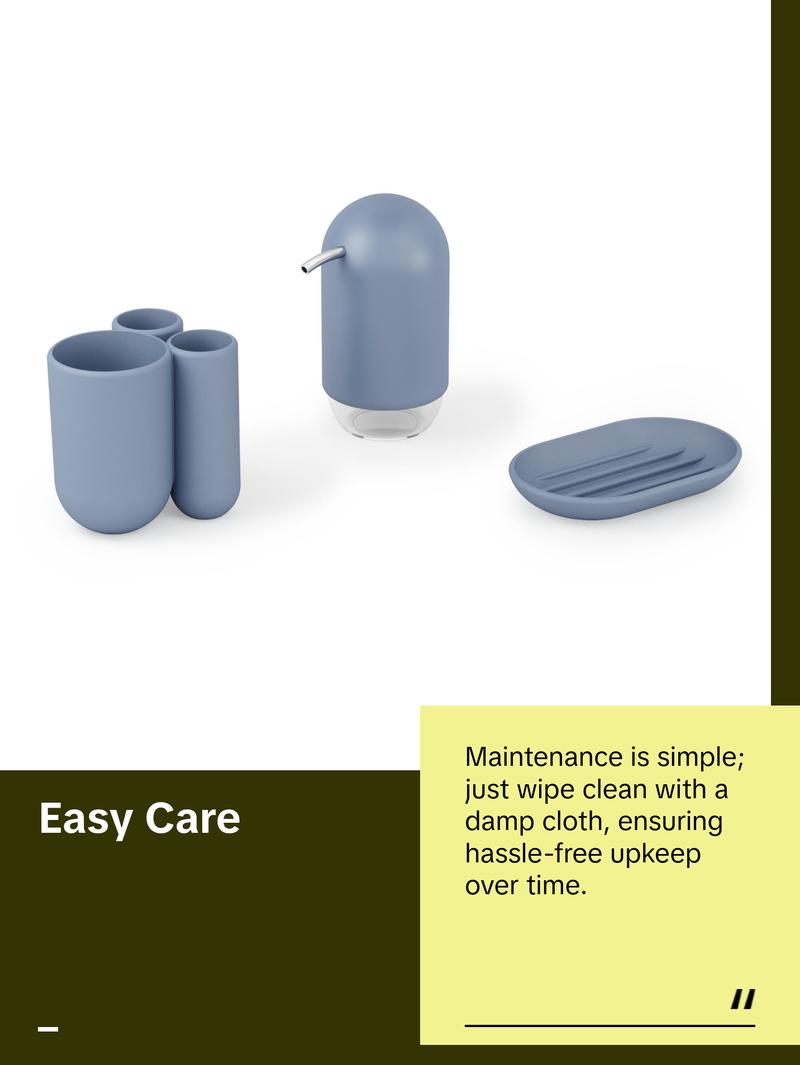 Umbra Touch Toothbrush Holder, Modern Organizer with 3 Compartments, Compact Design, Made with Recycled Plastics - Choose Your Pack Box Matte