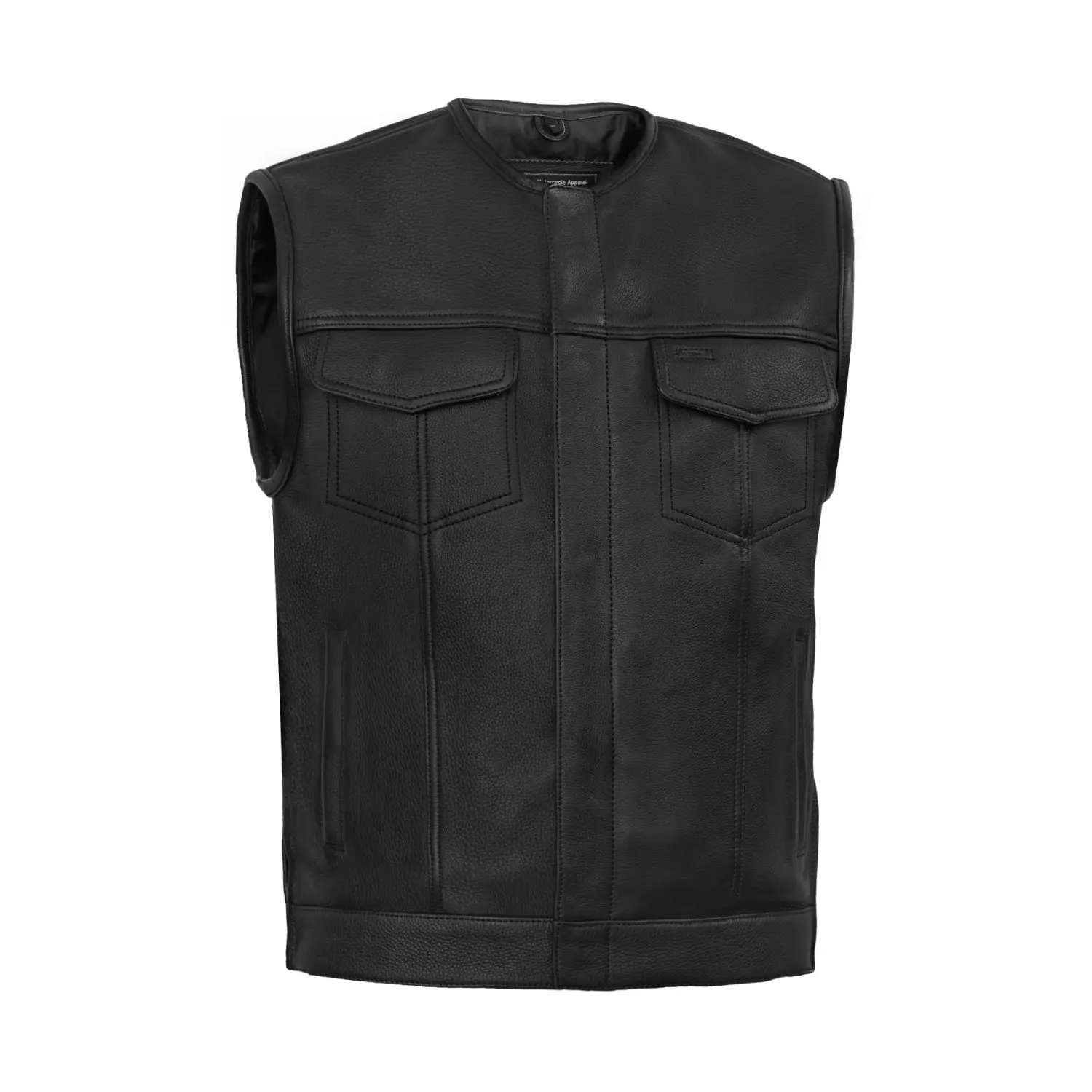 DANIEL SMART Maverick Men's Leather Protective Motorcycle Vest - Motorcycle Accessories, Automotive Protective Gear Outerwear, Protective Vest Vests