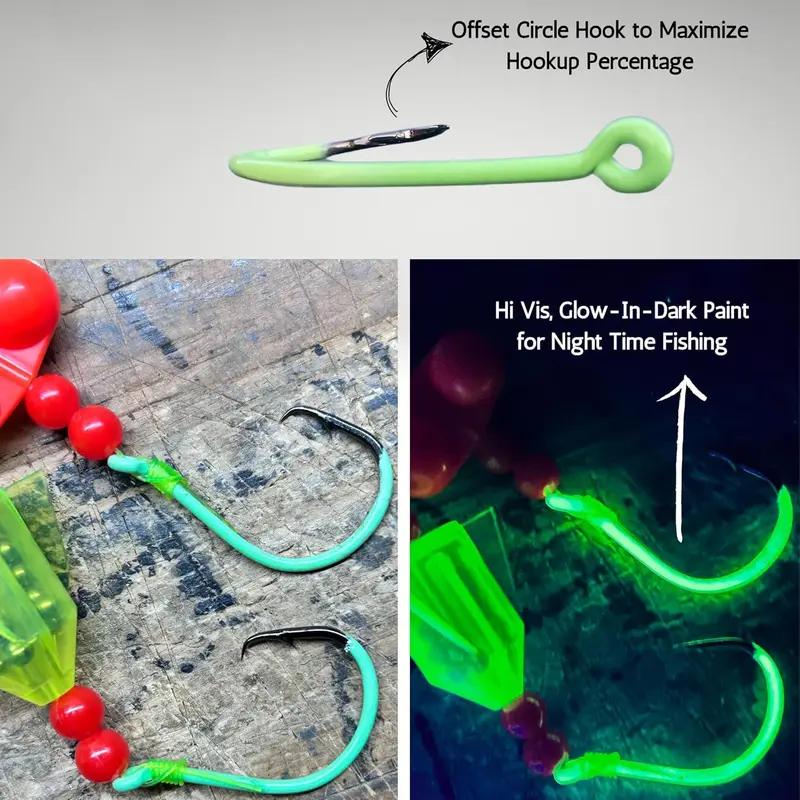 [FreeShip] 5-Pcs Trolling Rigs, Rattletail Catfish Rigs for Drift & Shore Fishing, Various Rigs 5-Pack, High Sensitivity, Anti-Tangle Design, Durable Hooks, Must-Have for Catfish Anglers, Easy to Use for Beginners & Pros, Fishing Gear