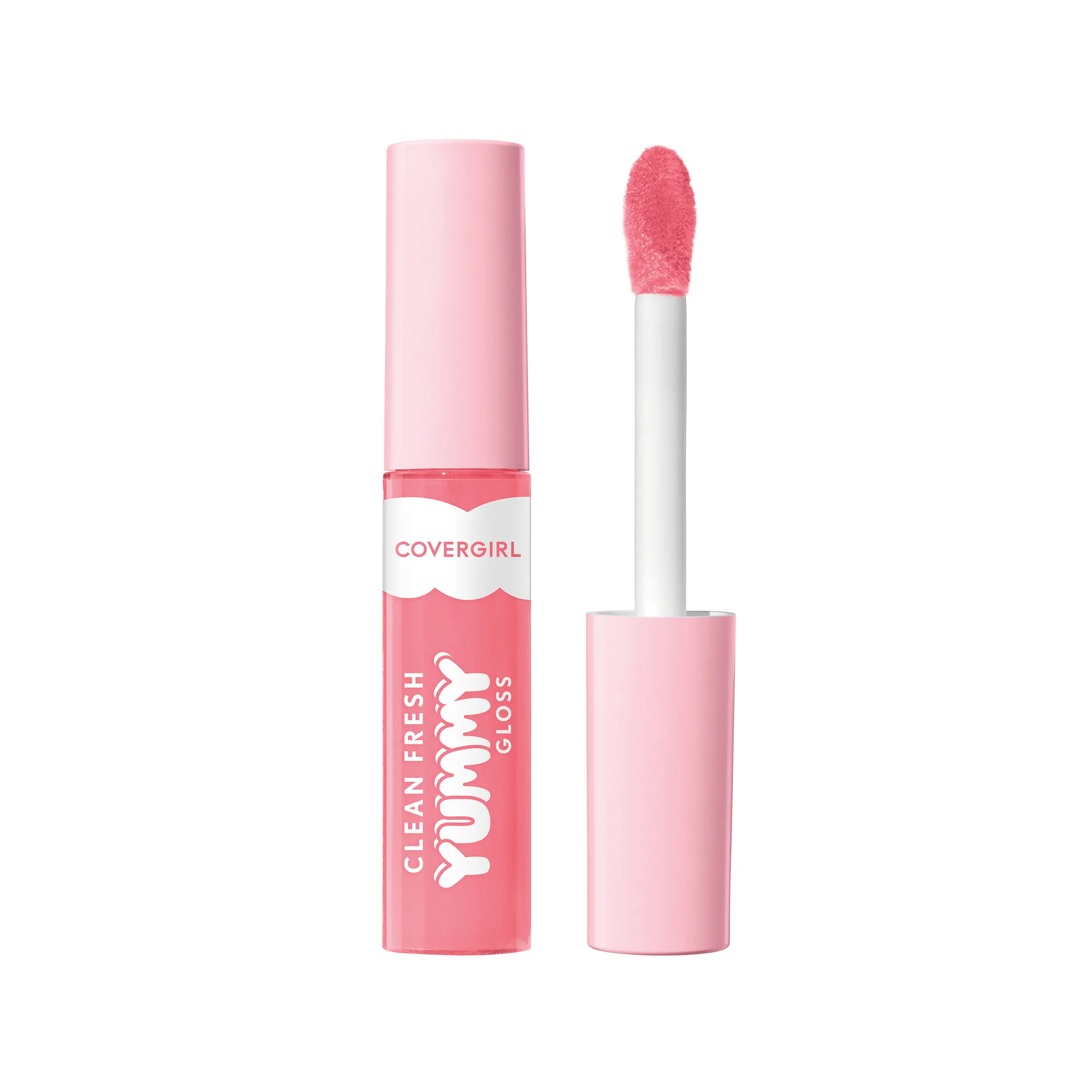 COVERGIRL Clean Fresh Yummy Lip Gloss - Makeup Cosmetic with Hyaluronic Acid, Non-Sticky, Berry & Coconut Scented, Moisturizing, Lip Plumper, Glossy