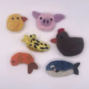 Needle Felted Critter Pins