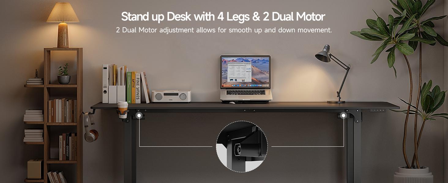 【SPRING GLOW UP】ONBRILL Height Adjustable Electric Standing Desk 71x32 Inches Rectangle Sit Stand Up Desk with Dual Motorand Memory Preset Home Office Computer Desk 【SPRING GLOW UP】ONBRILL Height Adjustable Electric Standing Desk 71x32 Inches Rectangle Sit Stand Up Desk with Dual Motorand Memory Preset Home Office Computer Desk