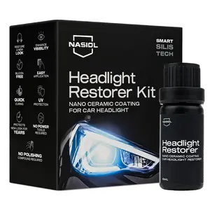 Nasiol [Headlight Restorer] - Nano Ceramic Headlight Restoration and Protection Kit