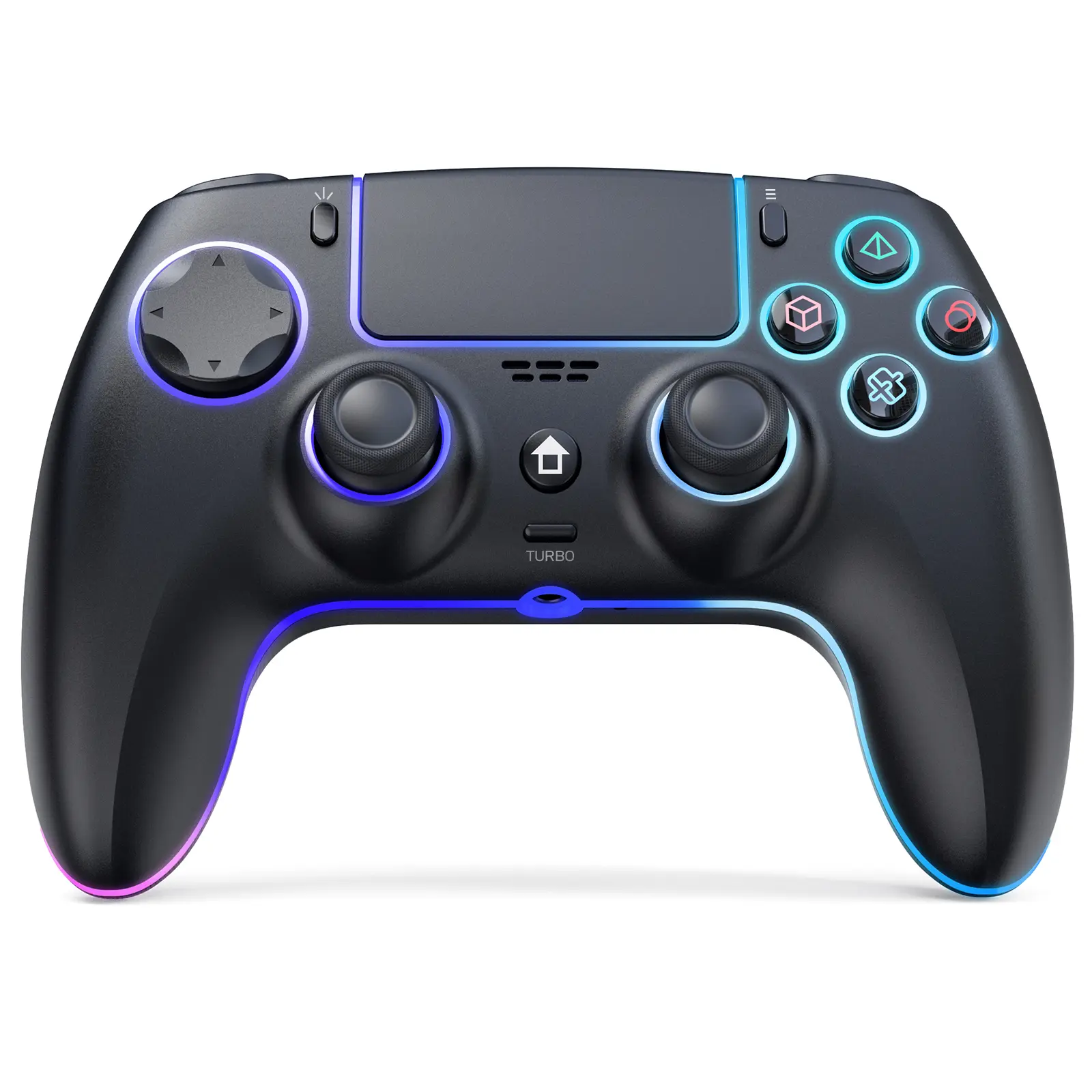 JORREP Anti-Drift Wireless Game Controller for PS5 Pro, 7 RGB Colors Lighting, Dual Vibration, Turbo, 6-Axis Gyro Sensor, Programmable Buttons, Adjustable Resistance, Headset Jack, Compatible with PC, MAC, iOS, Android10, Steam Deck (Console Accessories),
