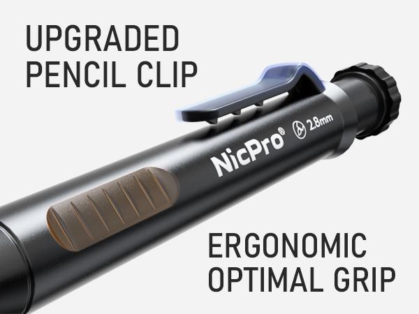 Nicpro 3 Pack Carpenter Pencil with Sharpener, Mechanical Carpenter Pencils with 39 Refills, Construction Pencil Heavy Duty Woodworking Pencils for Architect (Red, Black, Yellow)- With Case