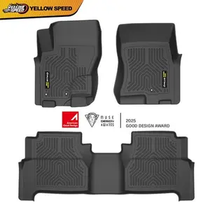 Floor Mats Liners Set All Weather TPE Fit For 2008-2021 Nissan Frontier Crew Cab Car Mats