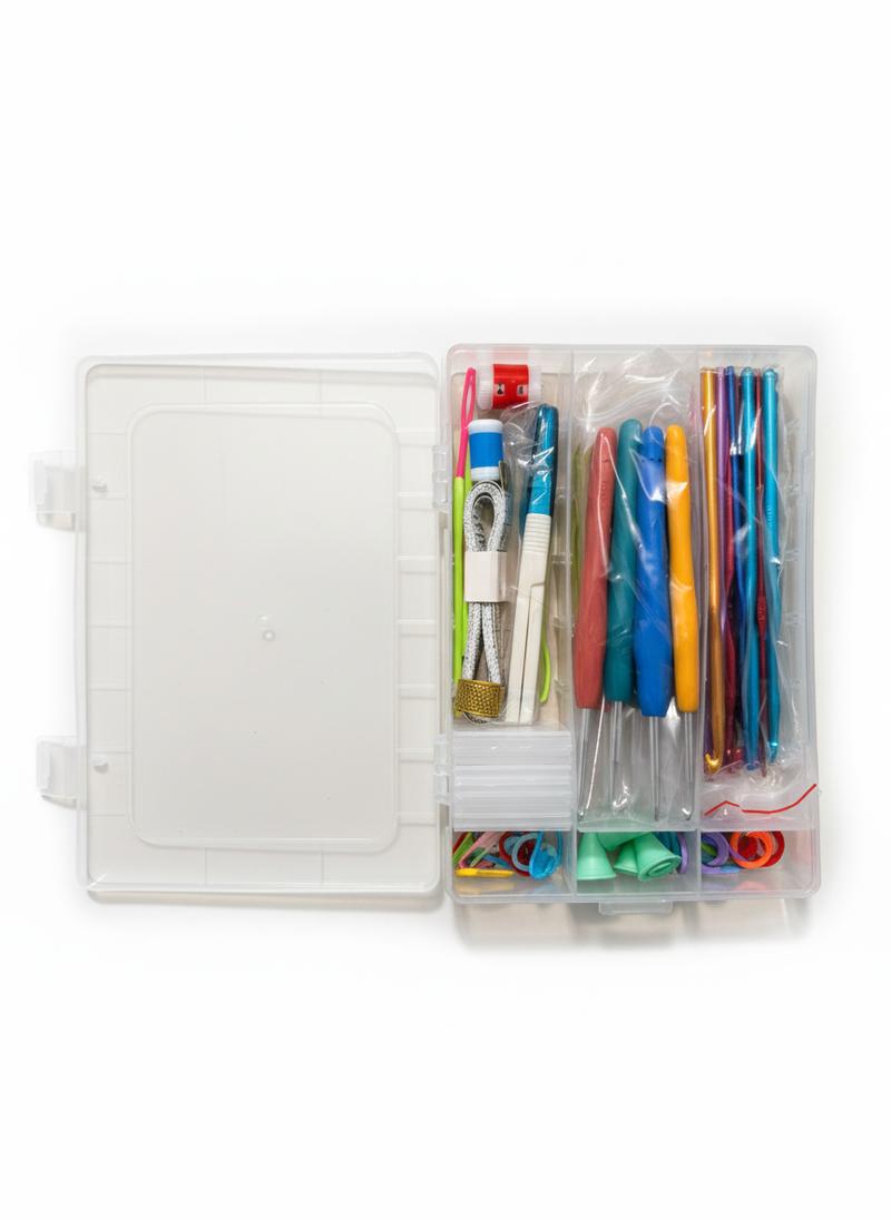 73-Piece Crochet Kit with Hooks, Knitting Needles, Yarn Balls & Tote Bag – Complete Beginner & Professional Set