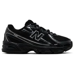 New Balance 740 Black Silver Metallic Sneaker GR740BM Authentic Original Gradeschool Youth Comfortable Everyday Wear Athletic Casual Chunky Shoe sneaker girl Pink White