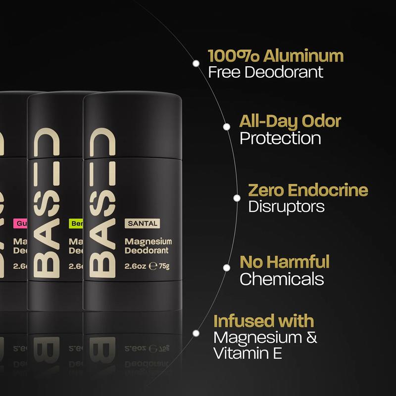 BASED High Performance Deodorant: Aluminum-Free, 24-Hour Odor Protection, Simple Effective Daily Essential