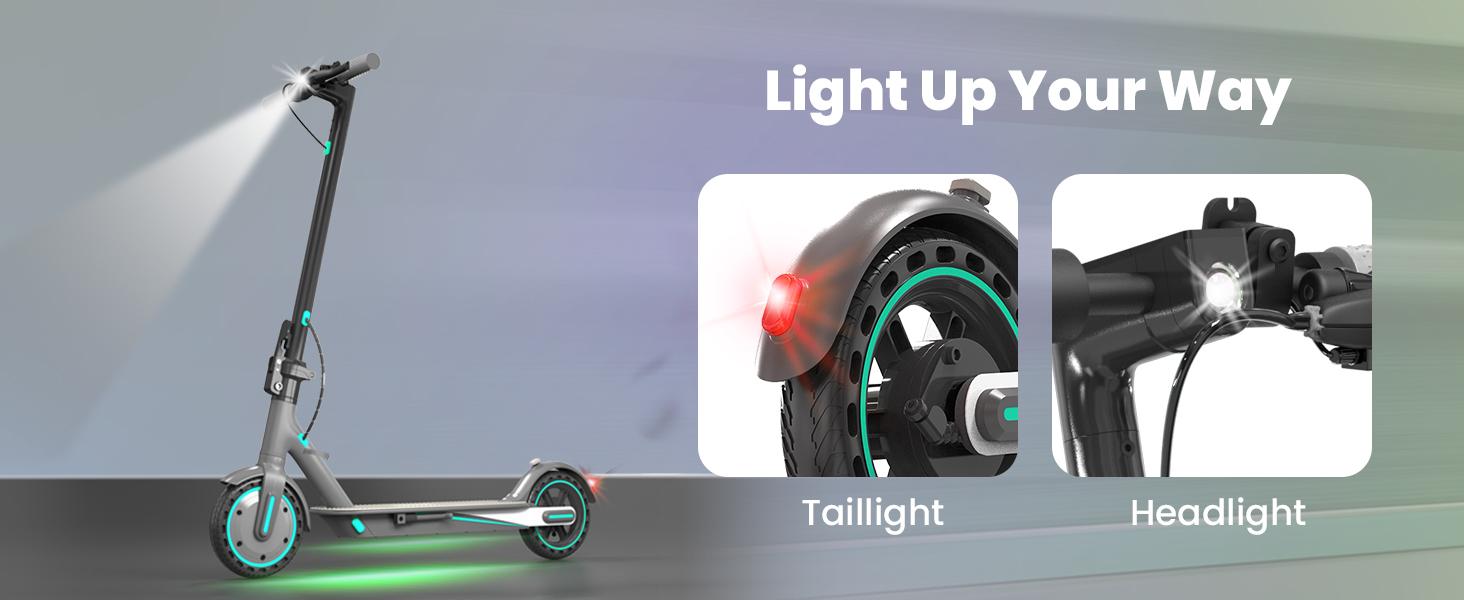 TTS D8 Electric Scooters for Adults 350W Motor 19MPH Top Speed Foldable E-Scooter with Dual Braking App Control Best Christmas Gift