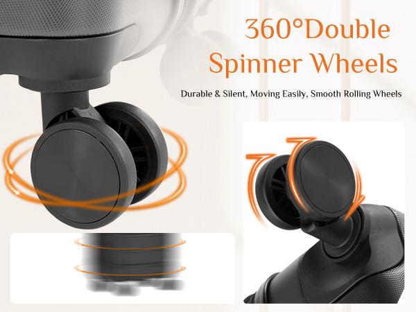 Luggage 20''/24''/28''Luggage, Hard Shell ABS Suitcase with Double Spinner Wheels, Lightweight Expandable Rolling Luggage with TSA Lock