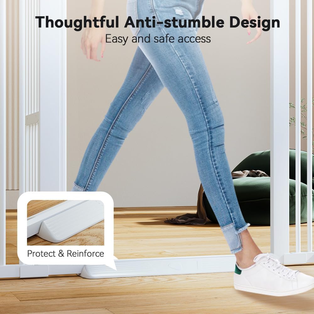 71" Extra Tall Pet Gate for Cats, 29.5-40.6" Extra Wide Cat Gate with Adjustable Cat Door, Pressure Mounted Easy Walk Through Pet Gate with Door for Stairs, Doorways, Kitchen 71" Extra Tall Pet Gate for Cats, 29.5-40.6" Extra Wide Cat Gate with Adjustable Cat Door, Pressure Mounted Easy Walk Through Pet Gate with Door for Stairs, Doorways, Kitchen