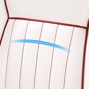 GARVEE Pontoon Boat Seats: Comfortable Captain's Bucket Design with Back Folding Feature, Stylish White & Red or White & Blue Options for an Enhanced Boat Cabin Seating Experience.