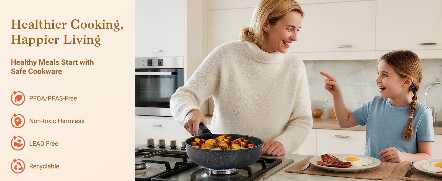 SODAY New 15pcs Detachable Handle Nonstick Cookware Set,Black/White, Pots and Pans, Oven safe Frying Pan, Dishwasher Safe,Kitchenware,stock up on specials,Valentines Day gifts