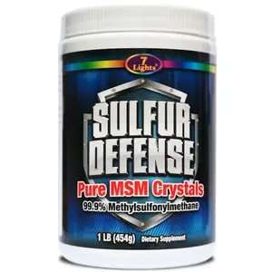 Sulfur Defense OptiMSM® Pure MSM Crystals Powder (1 lb / 454g) - Premium Immune System, Joint Flexibility & Cellular Health Support