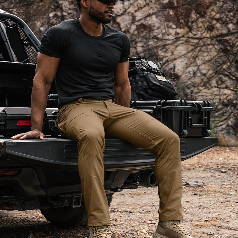 TOPTACPRO Men's Tactica Cargo Pants Elastic Ripstop Pants Soft Fabric EDC Work Sport Pants Sweatpantsmen 8202 SpringStatements