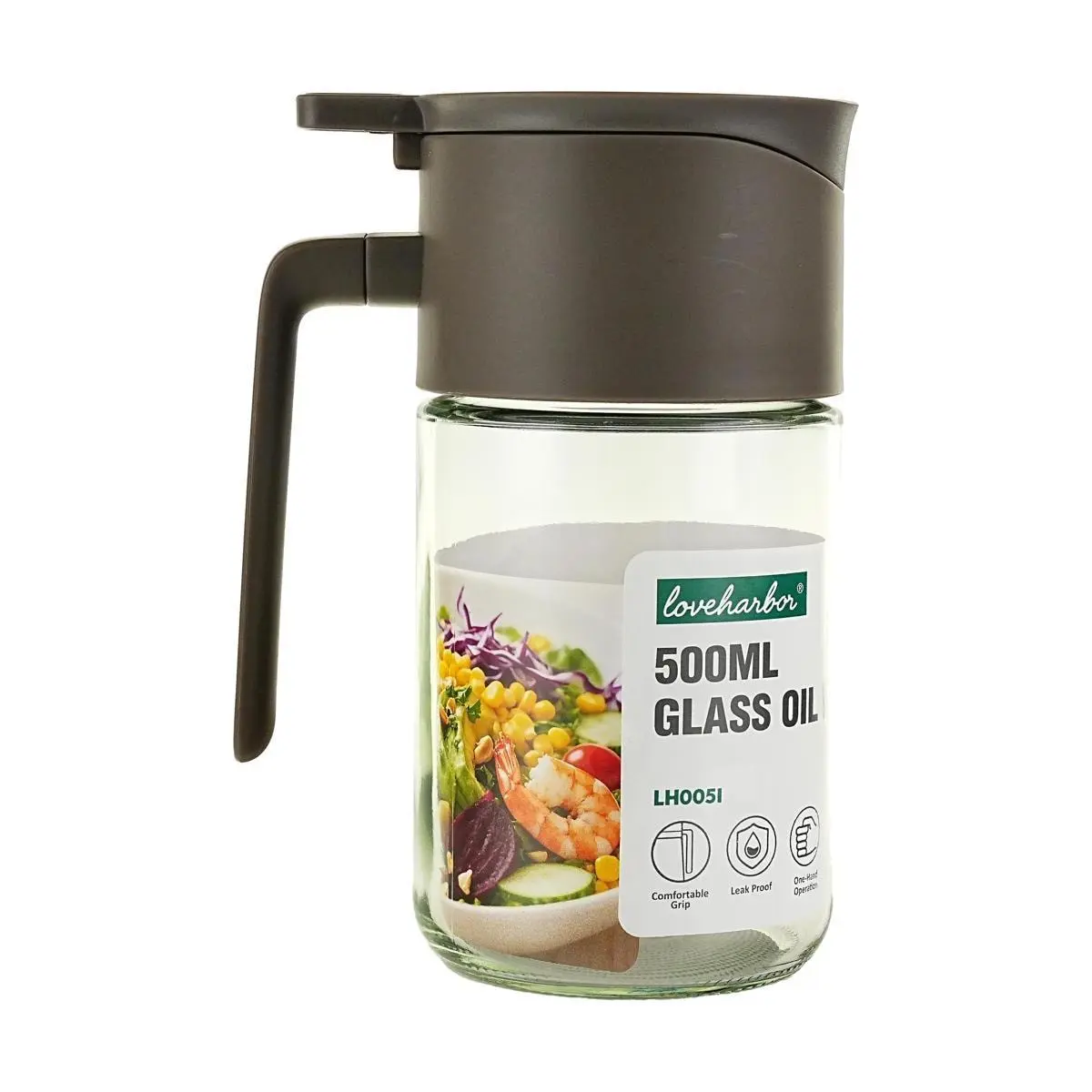 Love Harbor 500ml Glass Oil Dispenser Bottle - Leakproof Olive Oil Cruet for Kitchen Cooking, Seasoning Sauce Vinegar Dispenser Love Harbor 500ml Glass Oil Dispenser Bottle - Leakproof Olive Oil Cruet for Kitchen Cooking, Seasoning Sauce Vinegar Dispenser