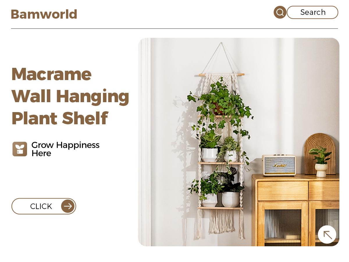 Bamworld Window Plant Shelves - Boho Wall Plant Shelf for Indoor Plants, Wall Plant Stand for Living Room Decor & Garden Decor Rustic Wooden Planter Flower Pots fall decor for home cielito lindo decoracion witchy home decor Bamworld Window Plant Shelves - Boho Wall Plant Shelf for Indoor Plants, Wall Plant Stand for Living Room Decor & Garden Decor Rustic Wooden Planter Flower Pots fall decor for home cielito lindo decoracion witchy home decor