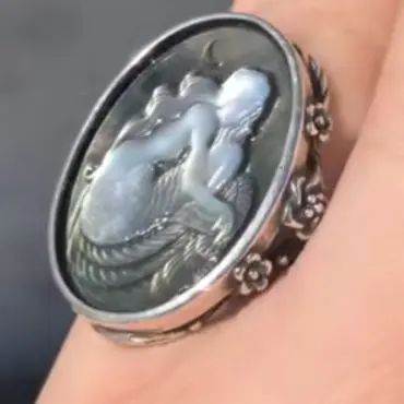 Mermaid Adjustable Signet Ring