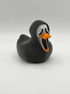 Scream Inspired Ghost Duck – Spooky Horror Rubber Duck – 3D Printed Halloween Collectible