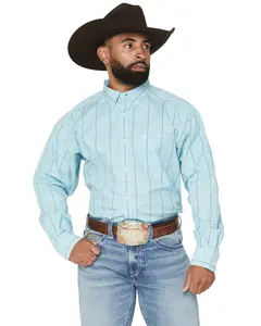 Ariat Men's Pro Series Platt Plaid Print Long Sleeve Button-Down Western Shirt - 10071577