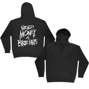 Need Money for Bike Parts Hoodie,Vintage Dirt Bike Motocross Graphic , Off-Road Racing Pullover for Men & Women